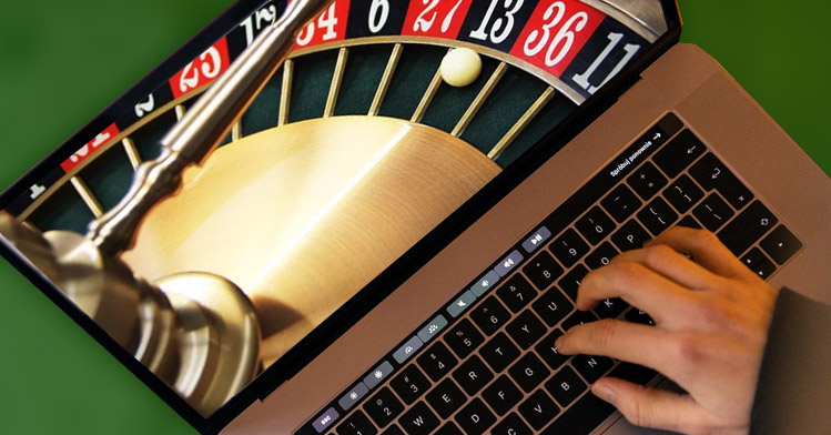 Un jeux de roulette de casinos en ligne sur un ordinateur portable